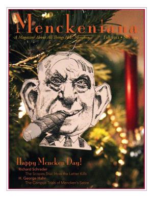 Happy Mencken Day! Richard Schrader the Scopes Trial: How the Letter Kills H