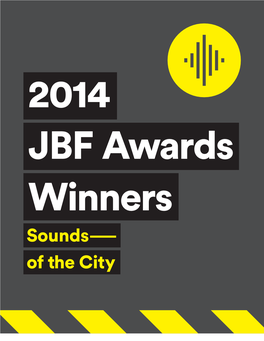 Sounds—– of the City 2014 James Beard Foundation Book Awards for Books Published in English in 2013