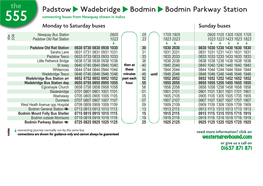 Padstow Wadebridge Bodmin Bodmin Parkway Station L