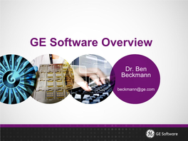 GE Software Presentation Template