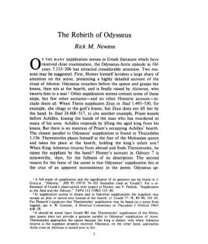 The Rebirth of Odysseus , Greek, Roman and Byzantine Studies, 25:1 (1984) P.5