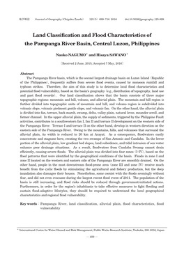 Land Classification and Flood Characteristics of the Pampanga