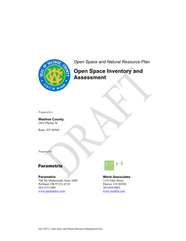 Open Space Inventory and Assessment Report