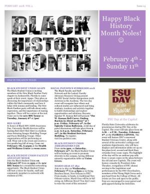 Happy Black History Month Noles! February
