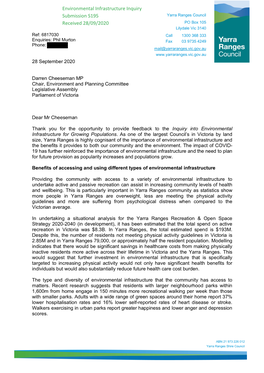Environmental Infrastructure Inquiry Submission S195 Received 28/09