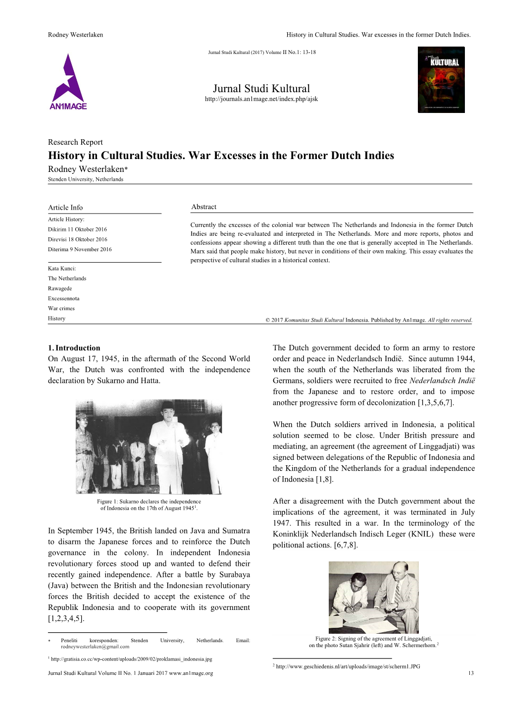 Jurnal Studi Kultural History in Cultural Studies. War Excesses in the Former Dutch Indies