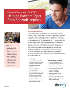 Helping Patients Taper from Benzodiazepines
