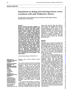 In Patients with Early Parkinson's Disease