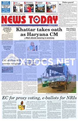 Khattar Takes Oath As Haryana CM