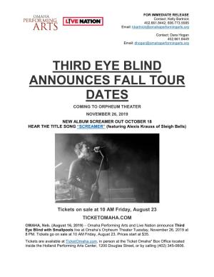 Third Eye Blind Announces Fall Tour Dates
