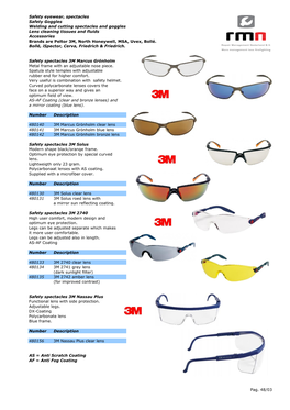 Safety Eyewear, Spectacles Safety Goggles Welding and Cutting