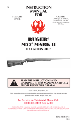 M77 Mark II Instruction Manual