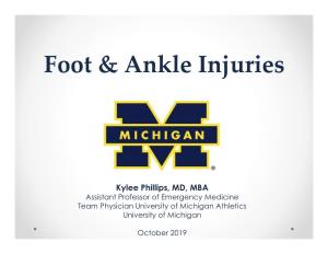 Foot & Ankle Injuries