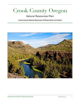 Crook County Natural Resources Plan