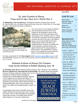 National Archives at Kansas City Newsletter