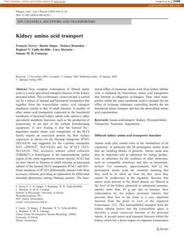 Kidney Amino Acid Transport