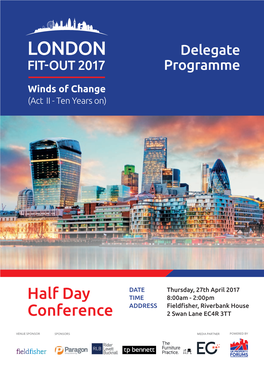 LONDON Delegate FIT-OUT 2017 Programme