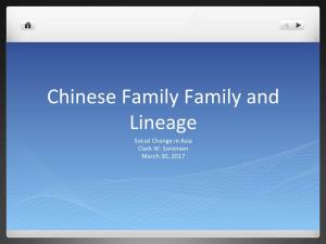 Chinese Family Family and Lineage Social Change in Asia Clark W
