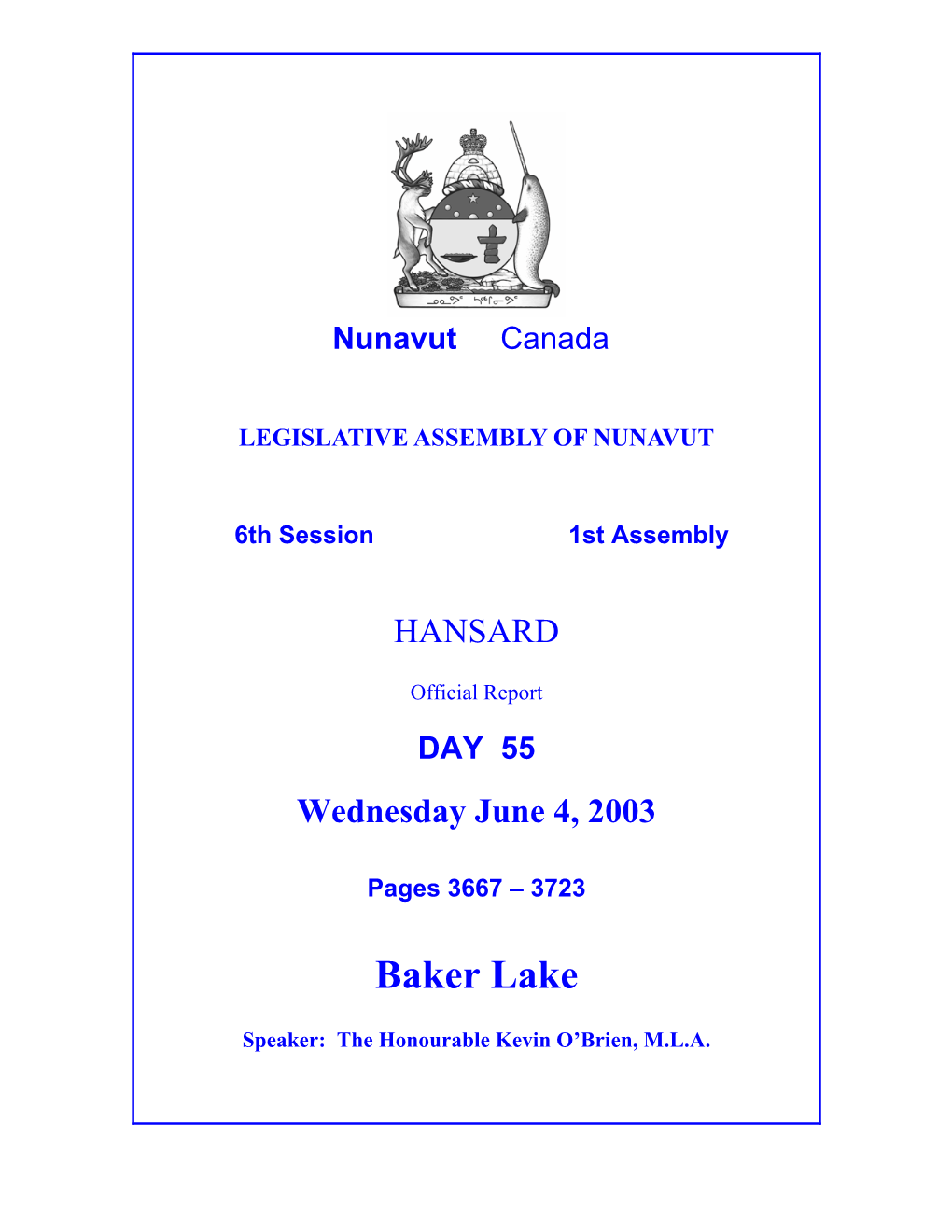 Nunavut Hansard 3667