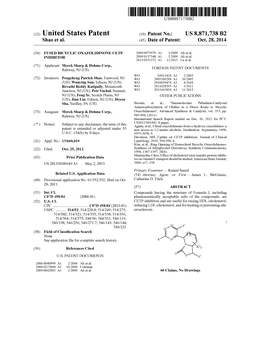 (12) United States Patent (10) Patent No.: US 8,871,738 B2 Shao Et Al