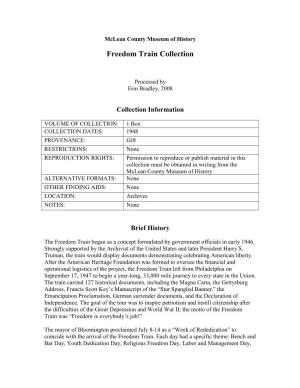 Freedom Train Collection