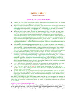 JOHN ARIAIL a Research Diary, Book 3