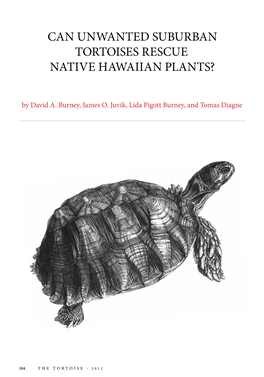 Can Unwanted Suburban Tortoises Rescue Native Hawaiian Plants?