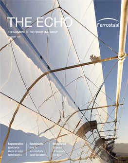 The Echo the Magazine of the FERROSTAAL Group