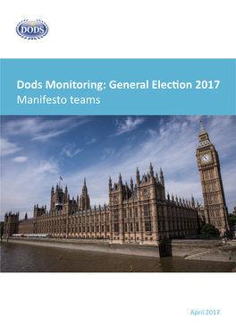 General Election 2017 Manifesto Teams