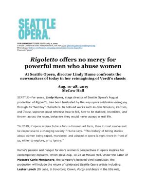 Rigoletto Offers No Mercy for Powerful Men Who Abuse Women