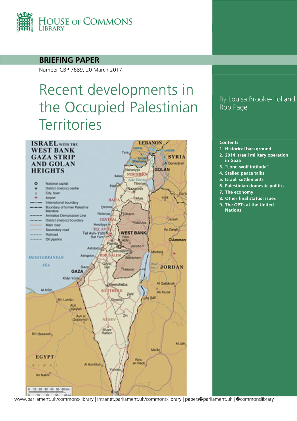 The Occupied Palestinian Territories