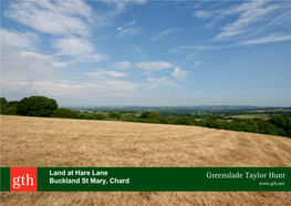 Land at Hare Lane Buckland St Mary, Chard