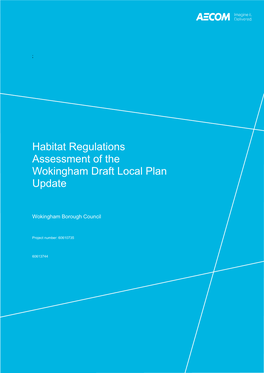 Habitat Regulations Assessment of the Wokingham Local Plan Update