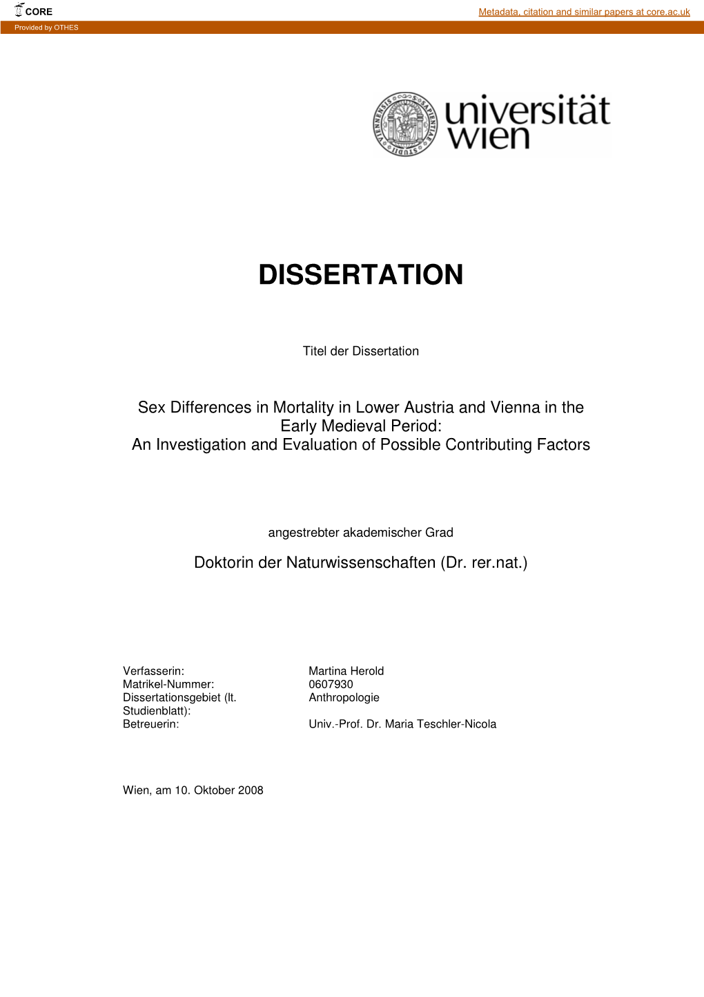 Dissertation