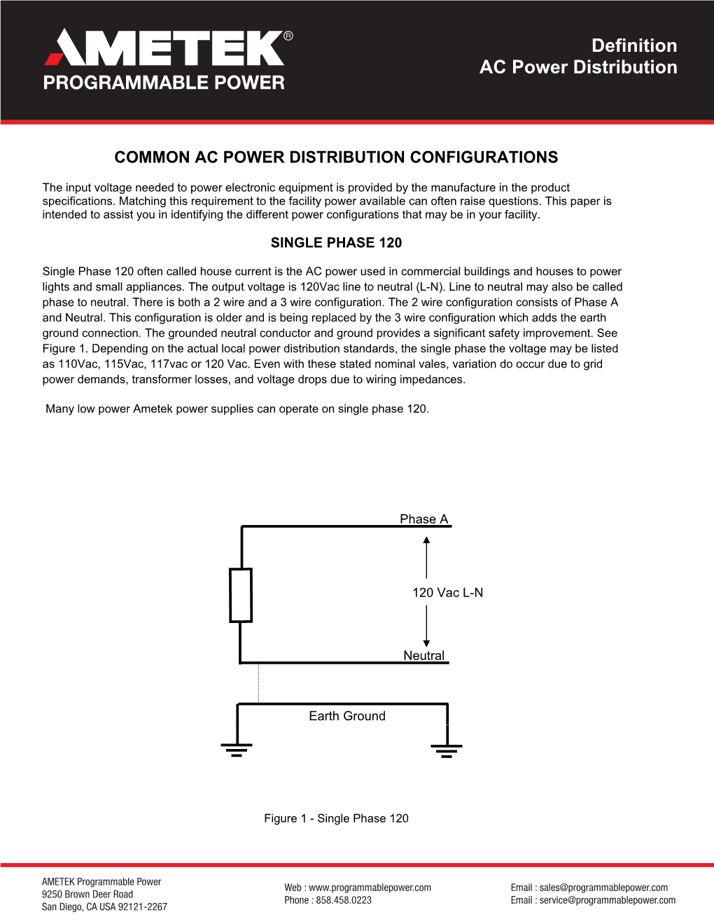 Common Ac Power Distribution Configurations