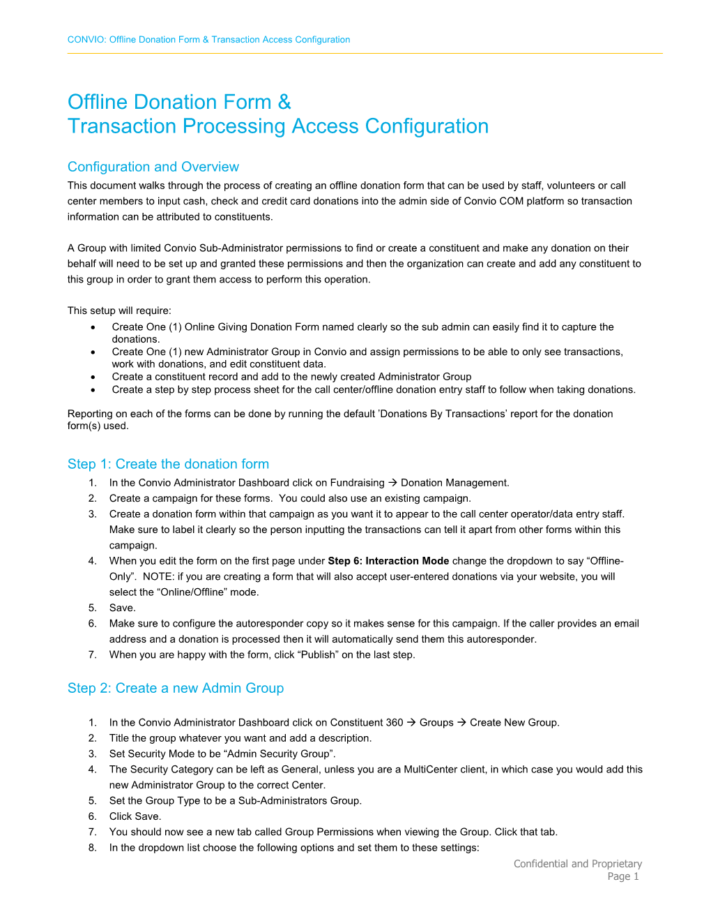 Transaction Processing Access Configuration