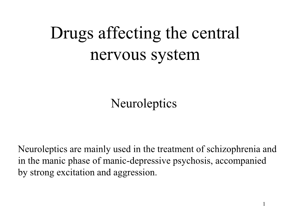 Haloperidol Decreases the Turnover of GABA in the Striatum, Whereas Clozapine Increases the Turnover of GABA in the Substantia Nigra