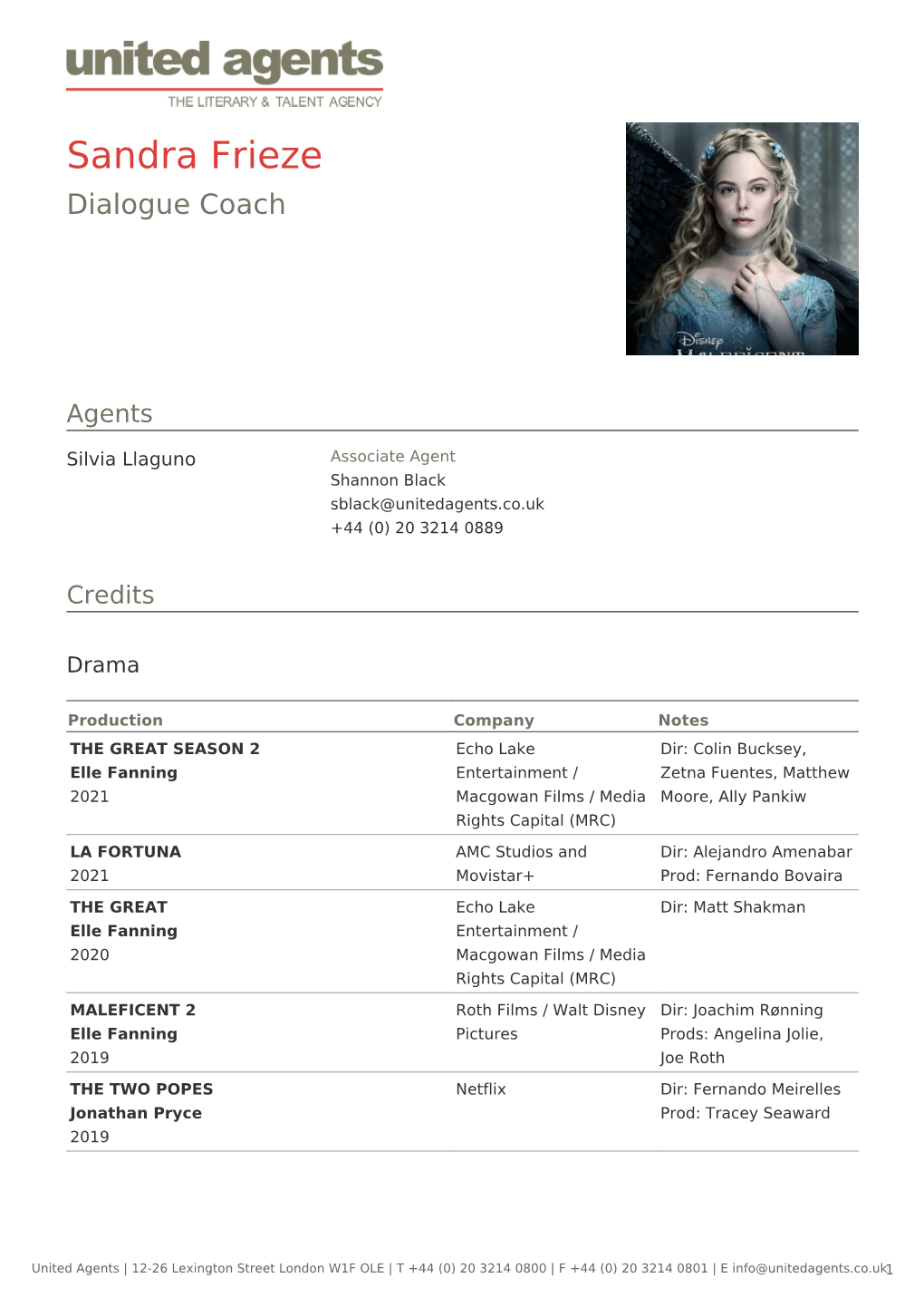 Sandra Frieze Dialogue Coach