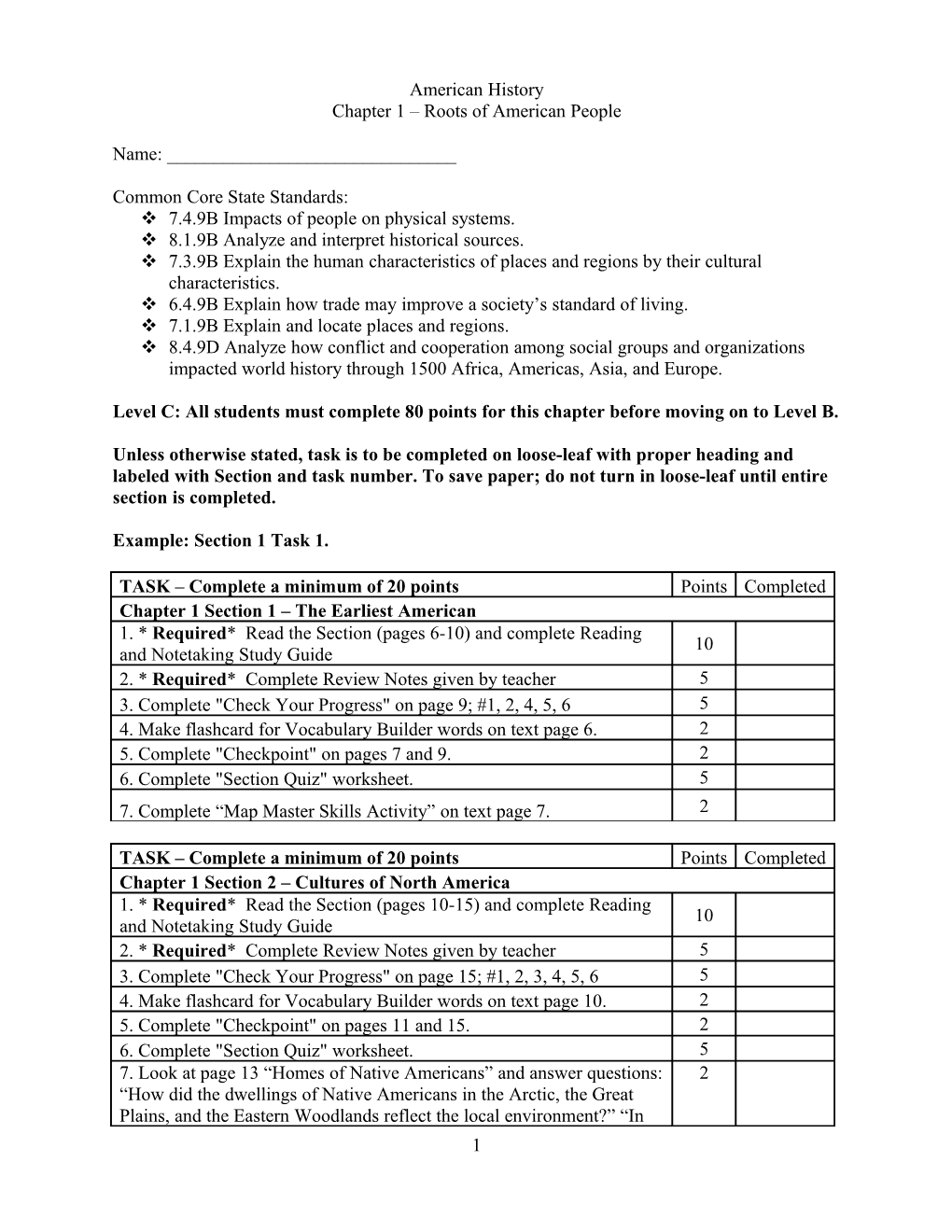 Chapter 1 Roots of American People