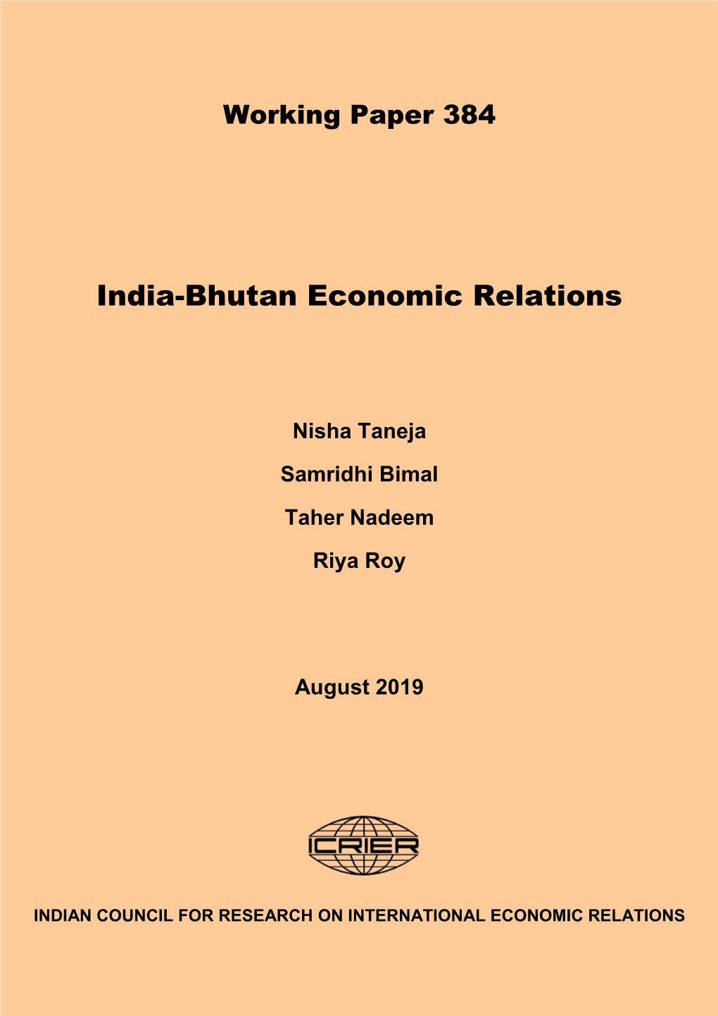 India-Bhutan Economic Relations