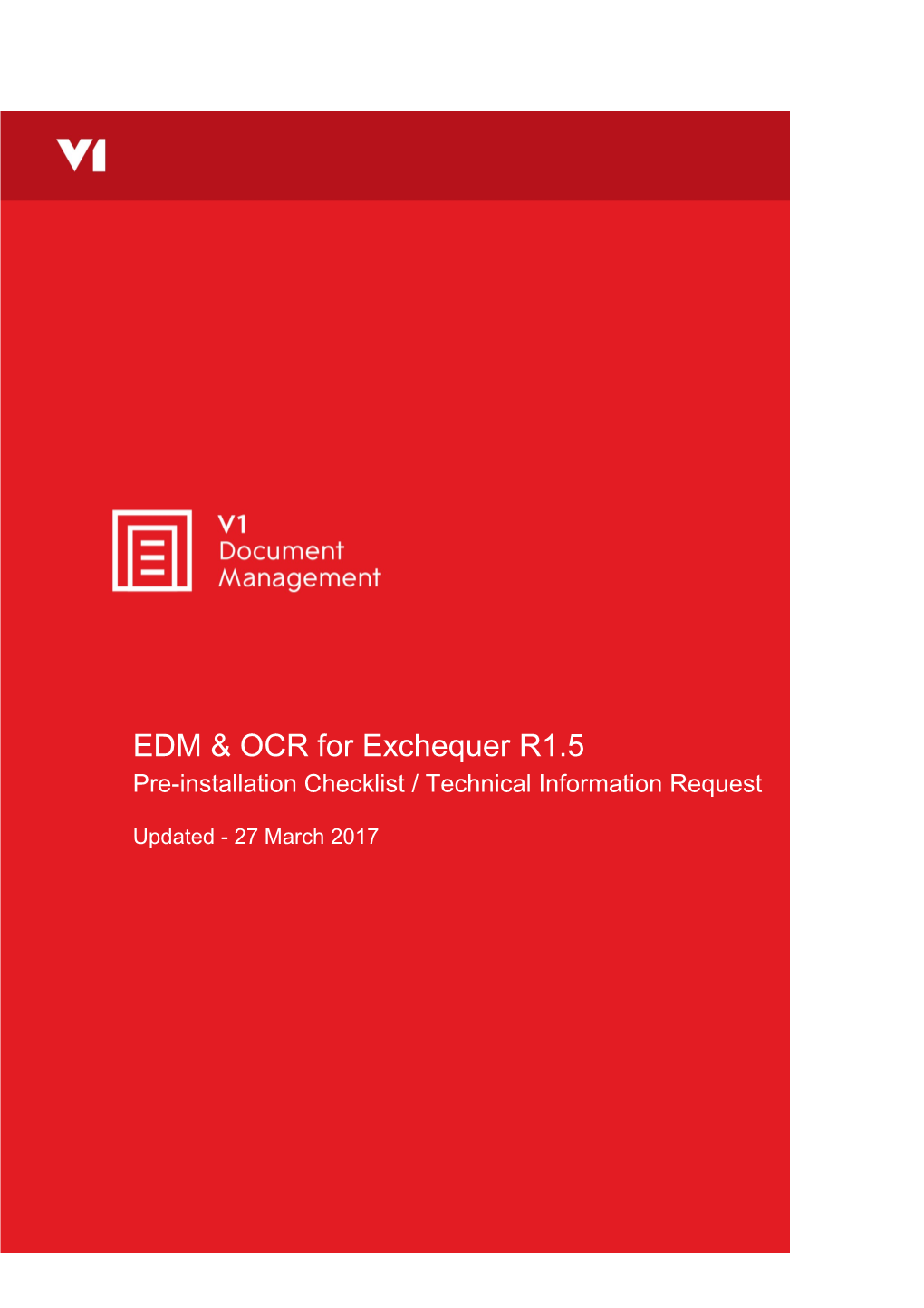 EDM & OCR for Exchequer R1.5