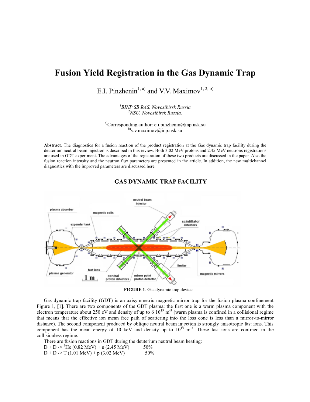 Fusion Yield Registration in the Gas Dynamic Trap