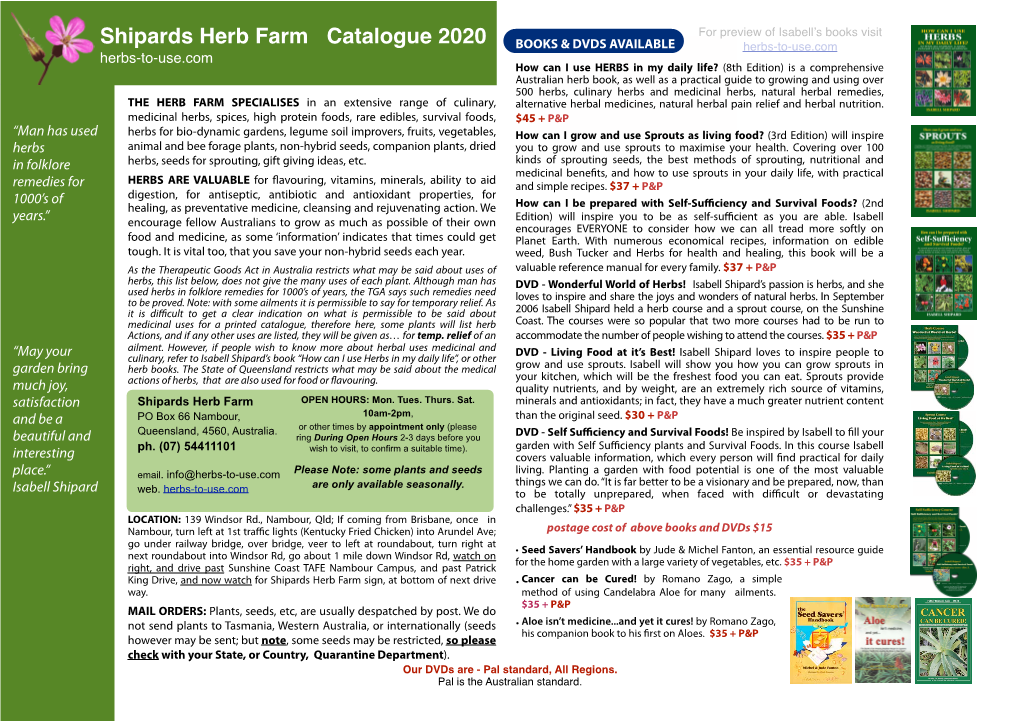 Catalogue 2020-Shipards Herb Farm.Pages