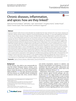 Chronic Diseases, Inflammation, and Spices: How Are They Linked?