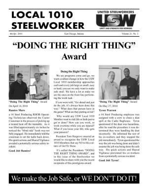 LOCAL 1010 STEELWORKER 4Th Qtr