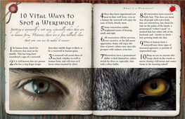10 Vital Ways to Spot a Werewolf