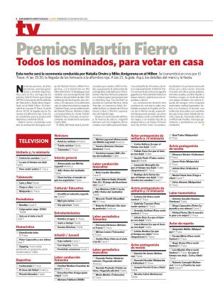 Premios Martín Fierro Todos Los Nominados, Para Votar En Casa