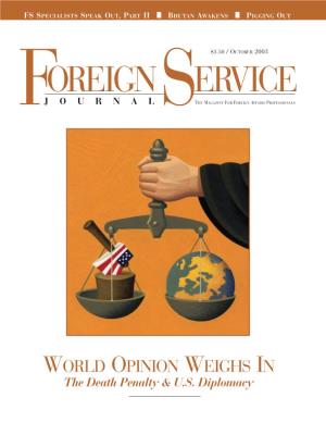 The Foreign Service Journal, October 2003
