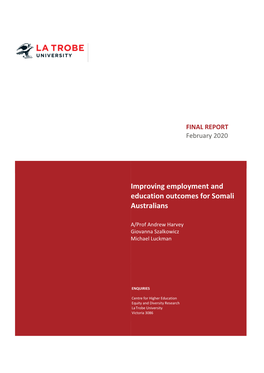 Improving Employment and Education Outcomes for Somali Australians