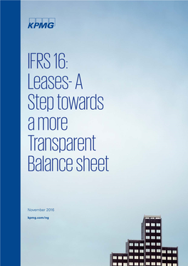 IFRS 16: Leases- a Step Towards a More Transparent Balance Sheet